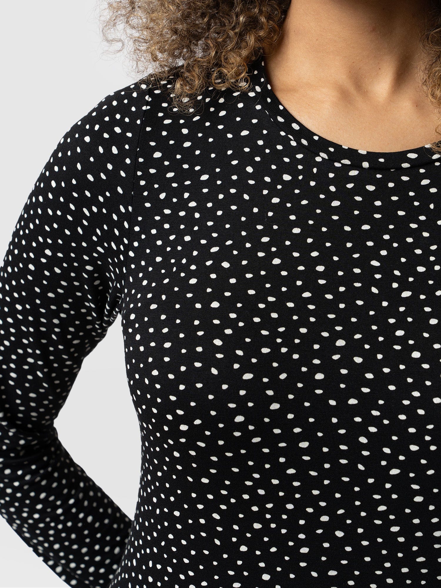 Greenwich Dress Long Sleeve - Black Spot
